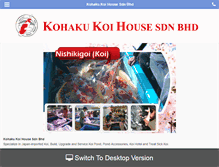 Tablet Screenshot of kohaku-koi-house.com